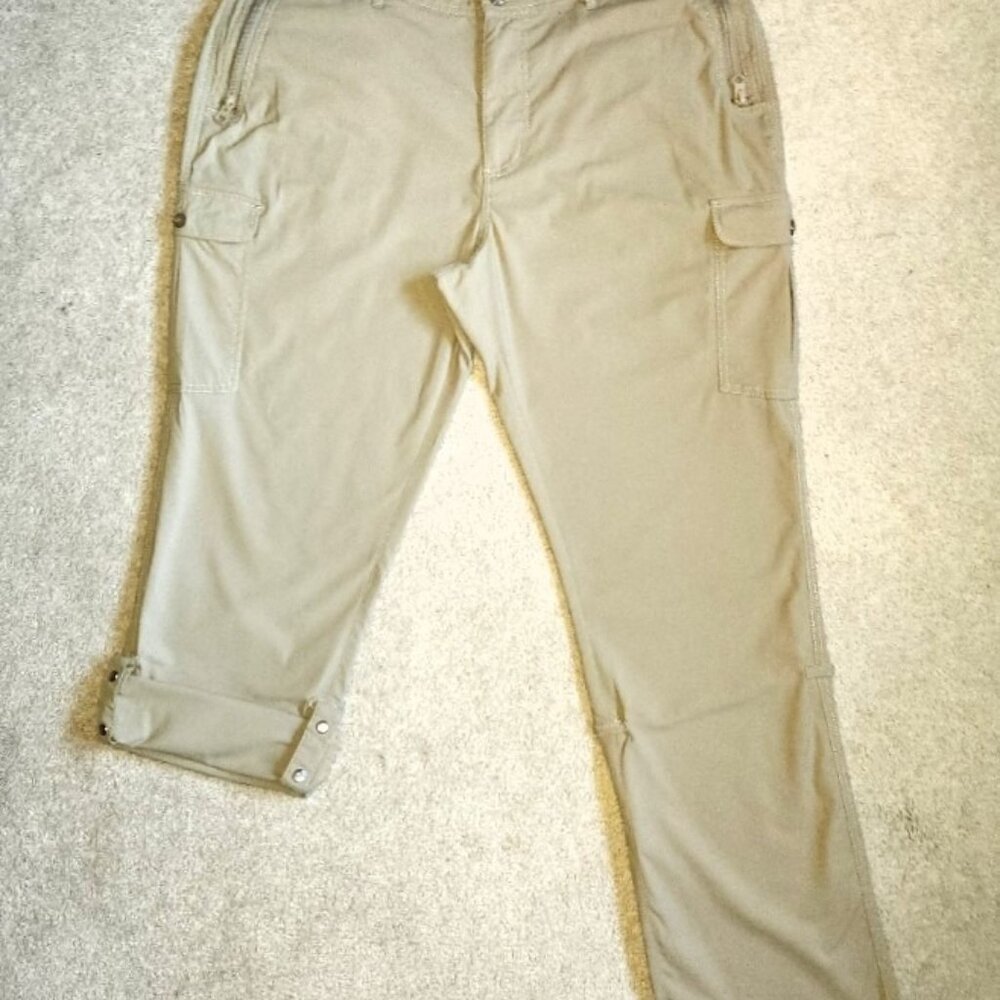 Clothing Arts Women’s Pick-Pocket Proof Travel Pants, Size 14 Regular, Beige